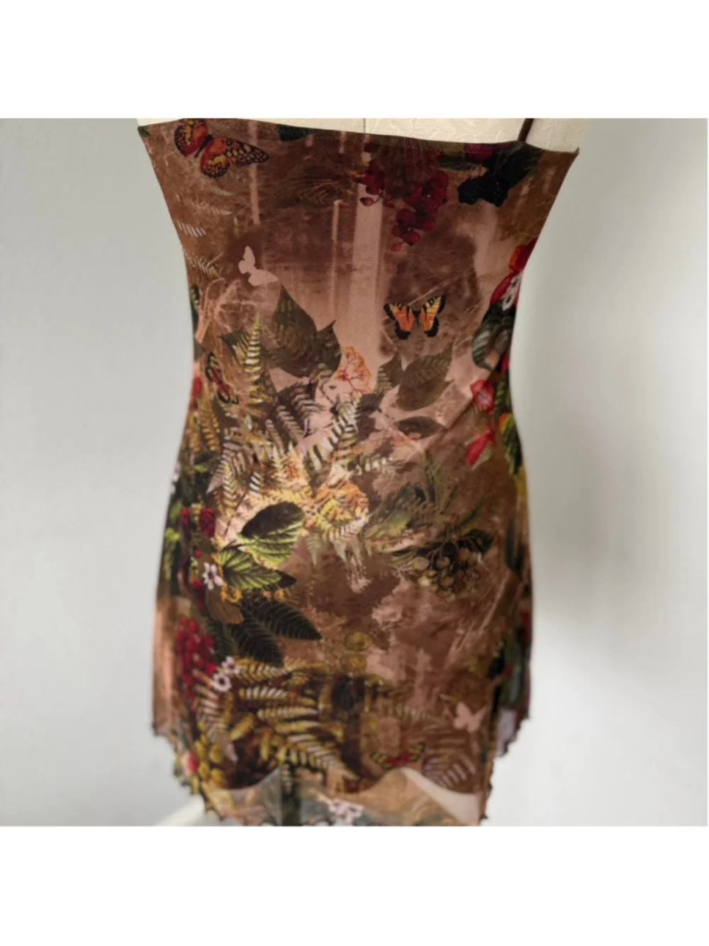 UO Brown Fairy Core Mini Dress - Size S - Picture 4 of 5